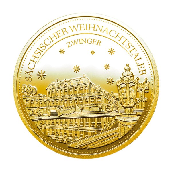 Sächsischer Weihnachtstaler 2021 - Feingold