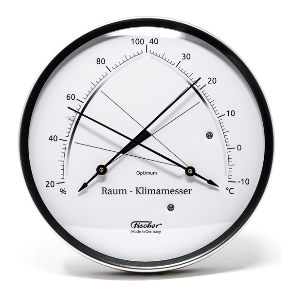 Fischer Raum-Klimamesser Edelstahl - 130 mm