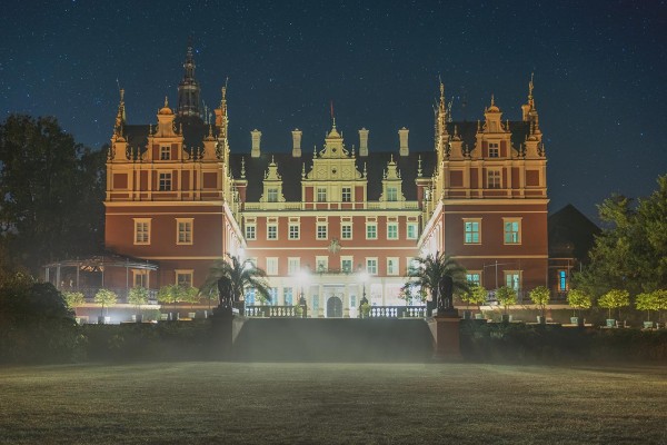 Wandbild Bad Muskau - Der Fürst Pückler Park bei Nacht (Motiv FL06)