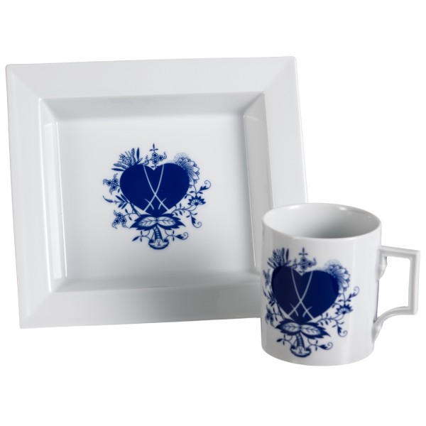 Meissen - Homeoffice-Set - Henkelbecher & Vide-Poche - Blue Passion