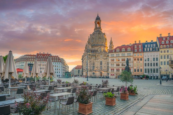 Wandbild Dresden - Sonntagmorgens am Neumarkt (Motiv DMDD50)