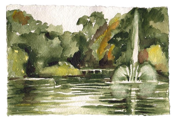 Thorsten Gebbert - Carolateich - Originalgemälde - Aquarell