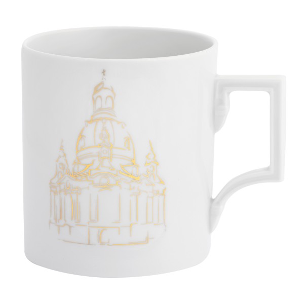 MUG-Henkelbecher - Frauenkirche Dresden & MEISSEN Porzellan-Manufaktur