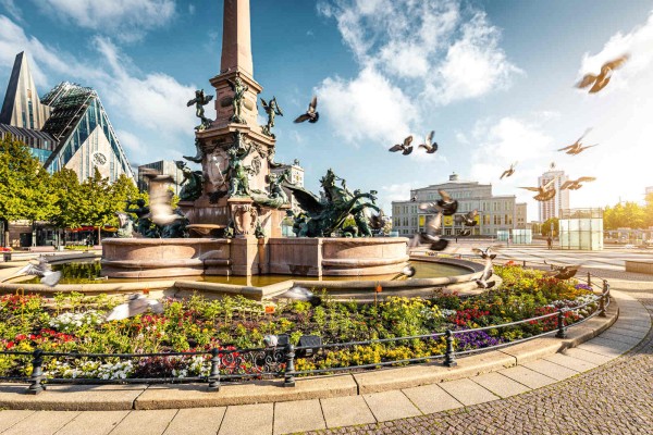 Wandbild Leipzig - Mendebrunnen (Motiv PK10)