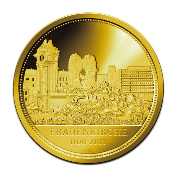 Sonderprägung Feingold - Dresden - DDR-Zeit