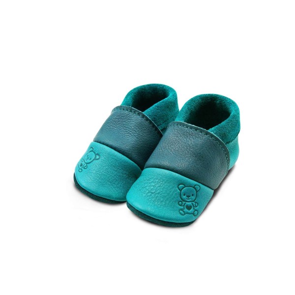 THEWO Kinderschuhe 20|21 blau-dunkelblau Teddy aus Öko-Leder