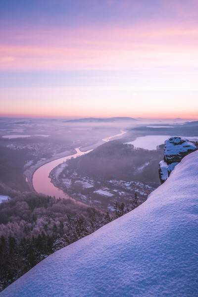 Wandbild Sächsische Schweiz - Blick vom Lilienstein (Motiv LV31)