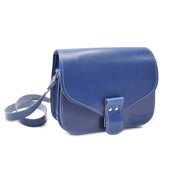 Handtasche "Brasilia" aus Leder - blau