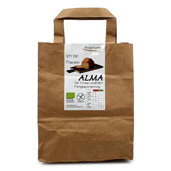 Fraeulein Alma - glutenfreie, vegane Bio-Brotbackmischung