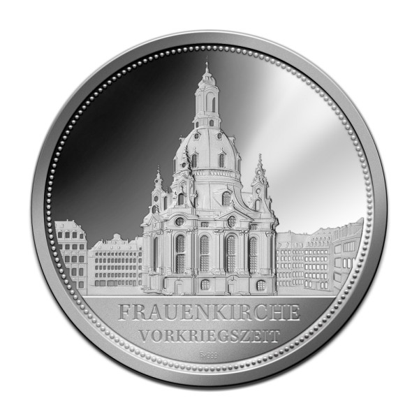 Sonderprägung Feinsilber - Dresdner Frauenkirche - Vorkriegszeit