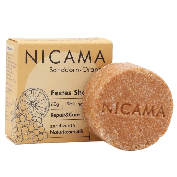 NICAMA Festes Shampoo Sanddorn-Orange