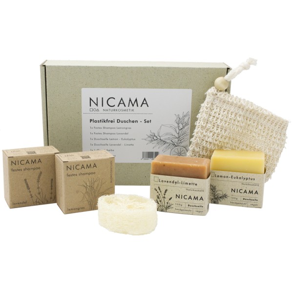 NICAMA Set Plastikfrei Duschen (Haut & Haar)