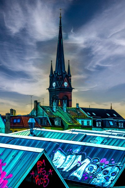 Wandbild Leipzig - Blick auf Dächer im Leipziger Osten (Motiv PZ11)