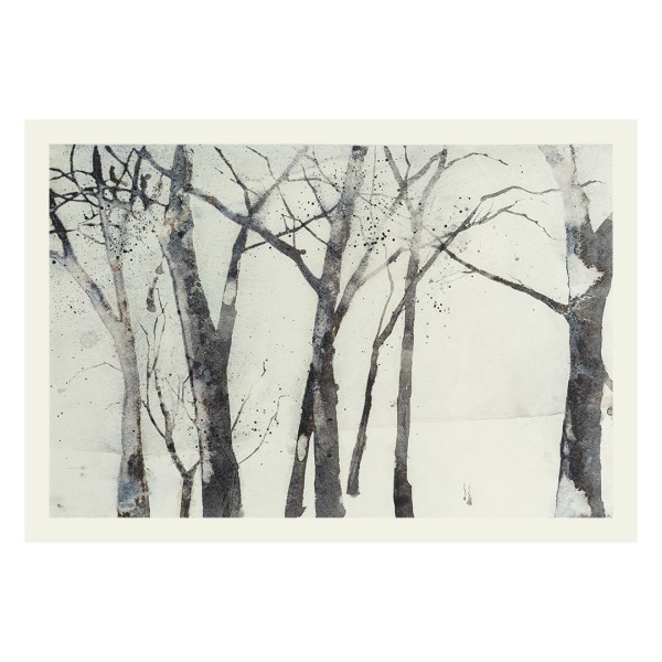 Silvia Ibach Aquarell - Winterlandschaft