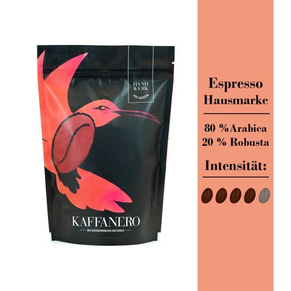 Espresso Rot - Hausmarke - ganze Bohnen, 250g