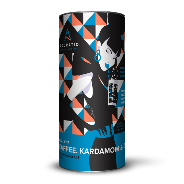 Bio-Trinkschokolade- Kaffee, Kardamom & Zimt