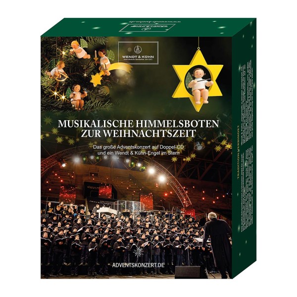 Geschenkbox Musikalische Himmelsboten zur Weihnachtszeit: CD Kreuzchor & Wendt & Kühn Engel im Stern