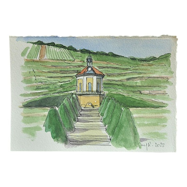 Marc-M.J. Wolff-Rosenkranz Aquarell - Radebeul Wackerbarth