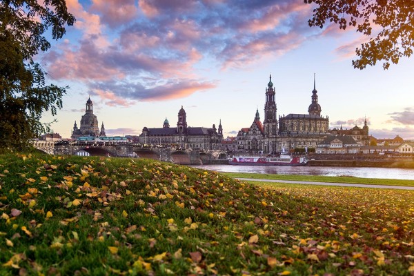 Wandbild Dresden - Dresdner Altstadt im Herbst (Motiv 01143)