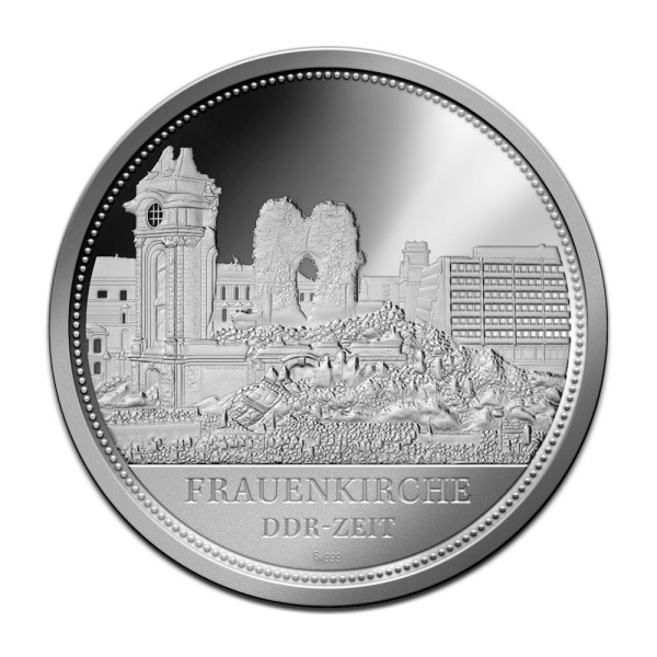 Sonderprägung Feinsilber - Dresdner Frauenkirche - DDR-Zeit
