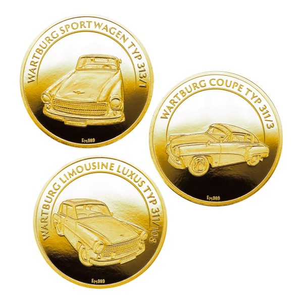 Sonderprägung Feingold - Wartburg Edition - 3er-Set