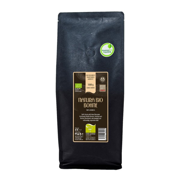 Natura BIO Kaffee, ganze Bohnen - 1000g